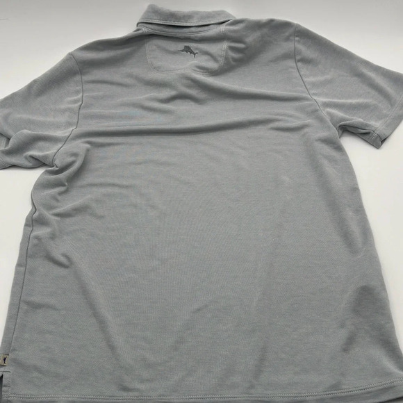 Tommy Bahama Tencel Lyocell Polo Mens Medium Grey Short Sleeve - Picture 6 of 8